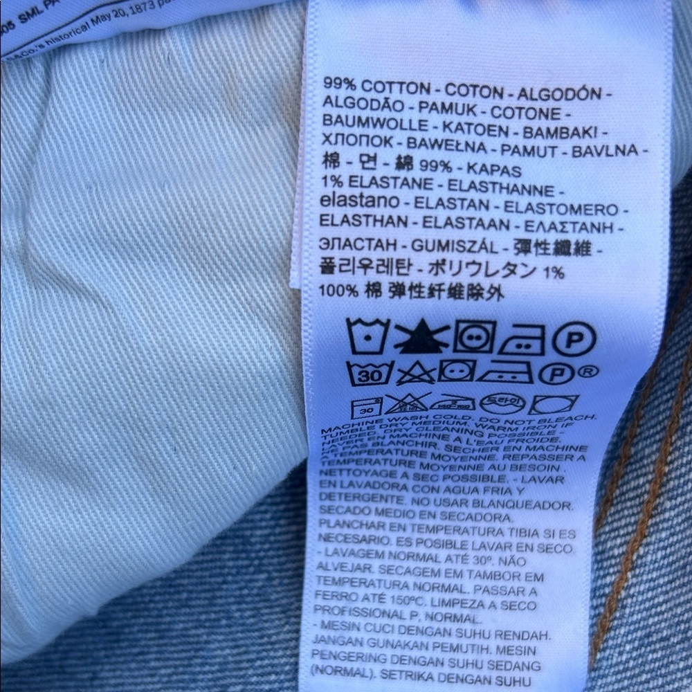 Levi's Men's Light Blue So High Slim Jeans Distressed - Picture 6 of 6